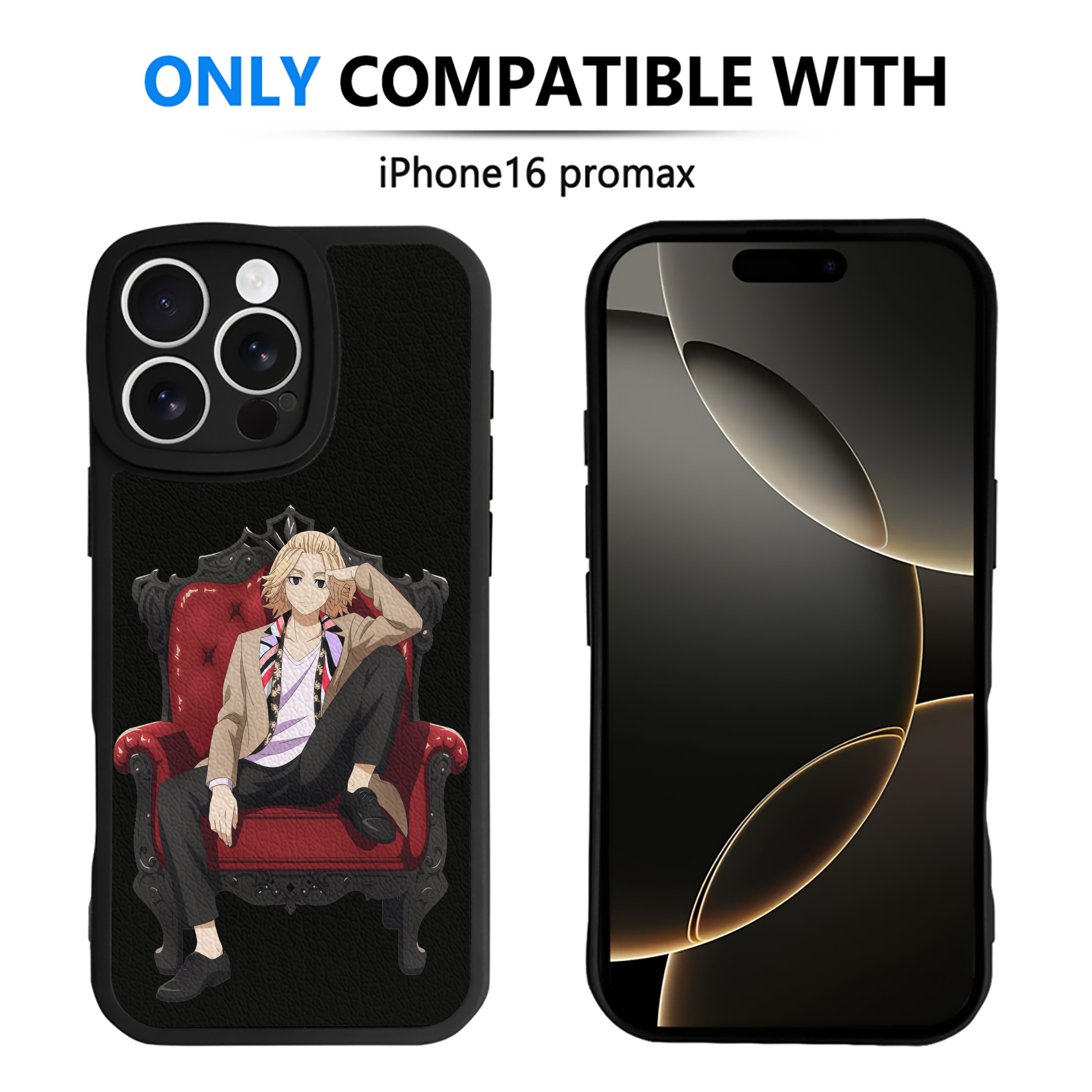 （画像用） 東京リベンジャーズ Tokyo Revengers 【iPhone 16シリーズ対応】シリコンスマホケース（レザー調） 材質：シリコン